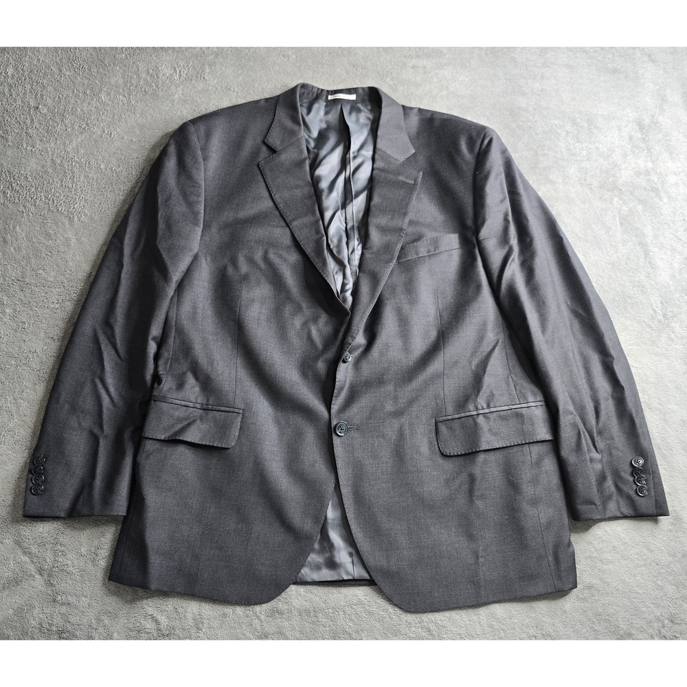 Perter Millar Blazer Sportscoat Mens 48R Charcoal Gray 2 Button Wool Canada
